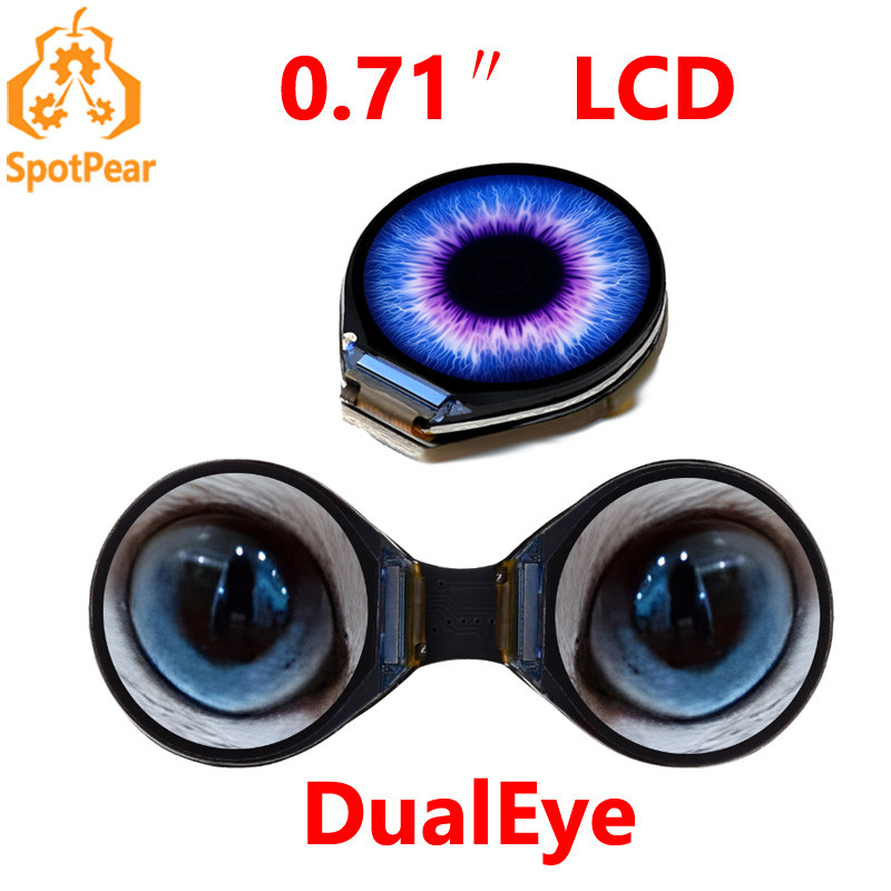 Raspberry Pi 3D Print - Waveshare 0.71inch Double Eye Round LCD