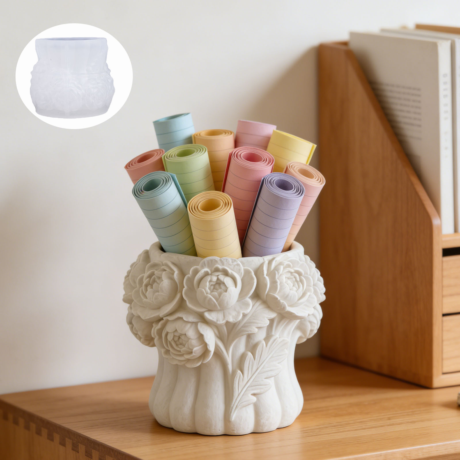 3D Rose Flower Vase Silicone M - đánh giá và giá 3D Printing Vase