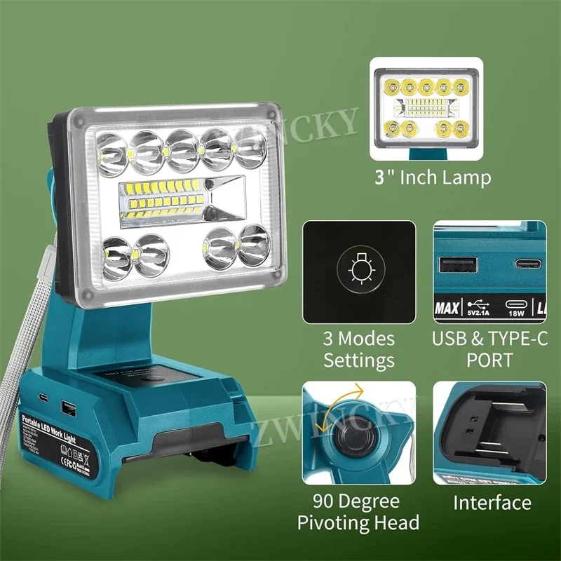 Cordless Work Light LED Flashl - đánh giá và giá Black+Decker Tool Cordless
