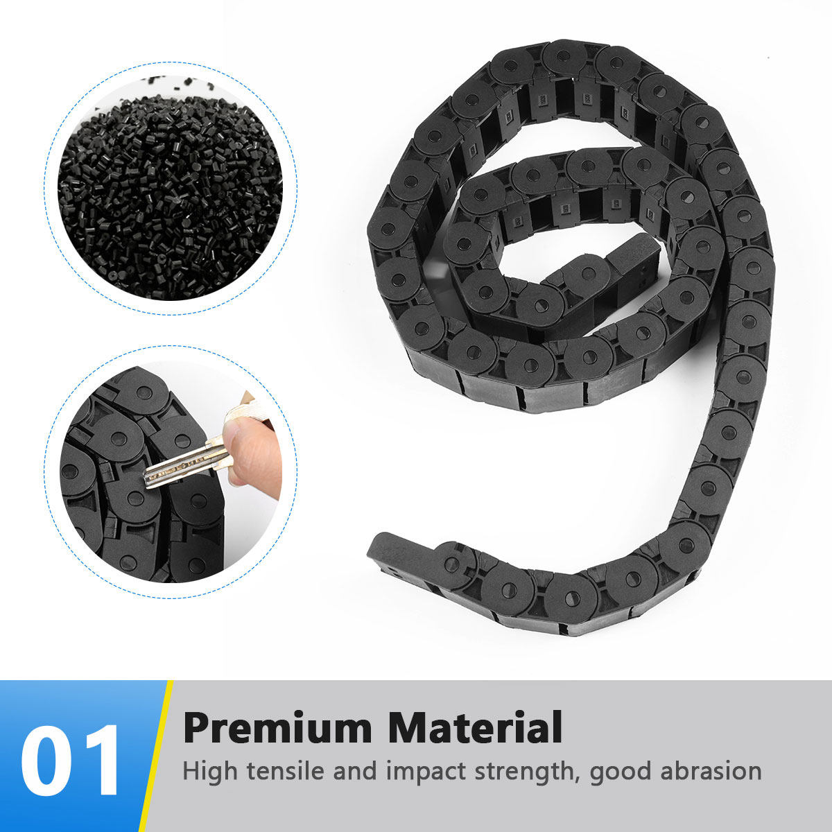 1M Black Plastic Cable Carrier - đánh giá và giá 3D Printing Cnc