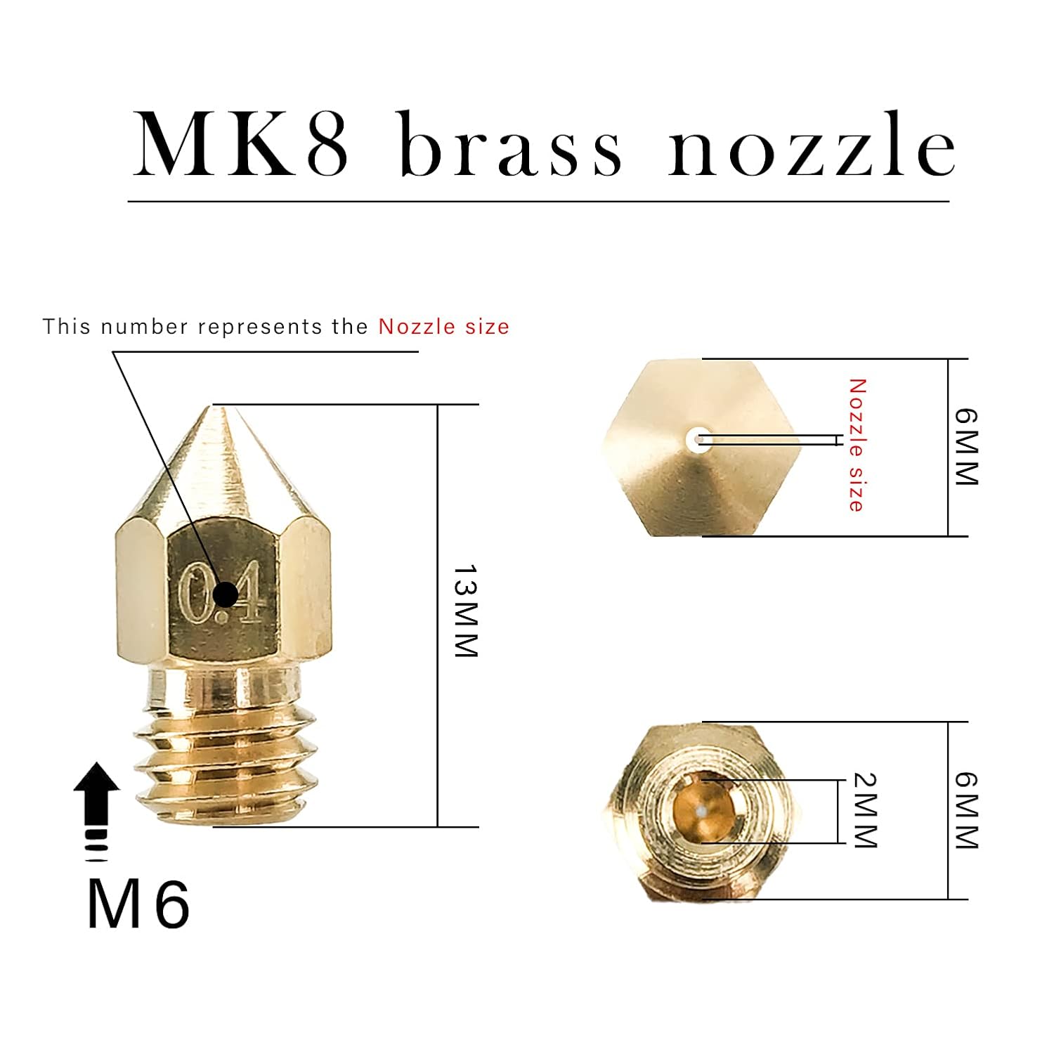 CREALITY 20 Pcs MK8 Brass Nozz - đánh giá và giá 3D Printing Creality
