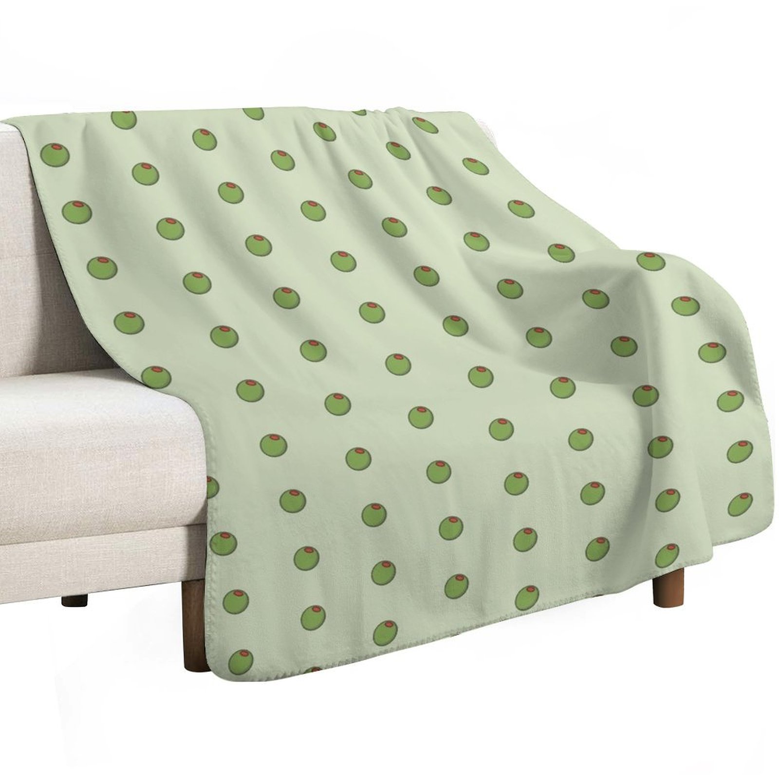 Cute Olive Icon on Green Throw - đánh giá và giá 3D Printing Icon