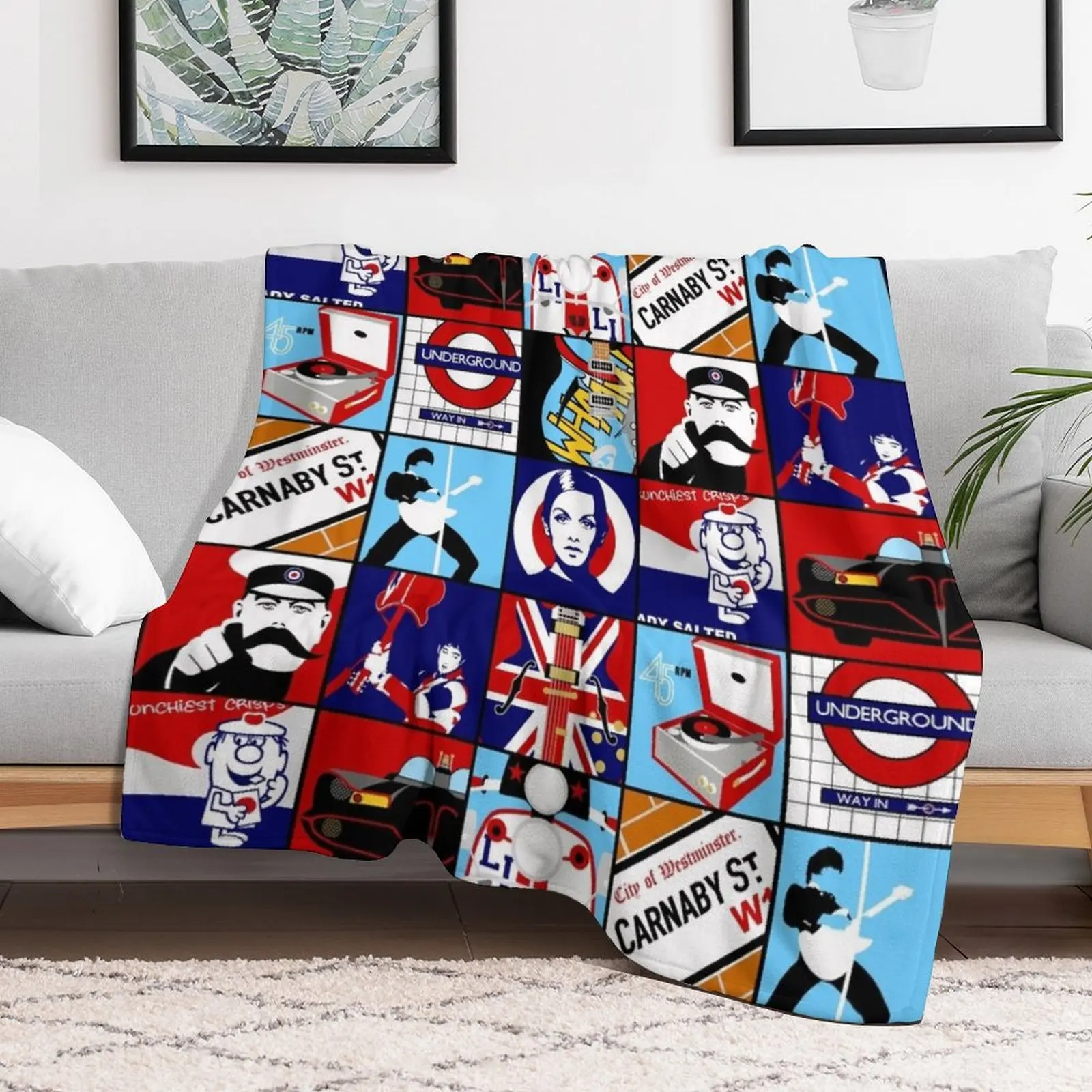 Iconic mod pop art Throw Blank - đánh giá và giá 3D Printing Icon