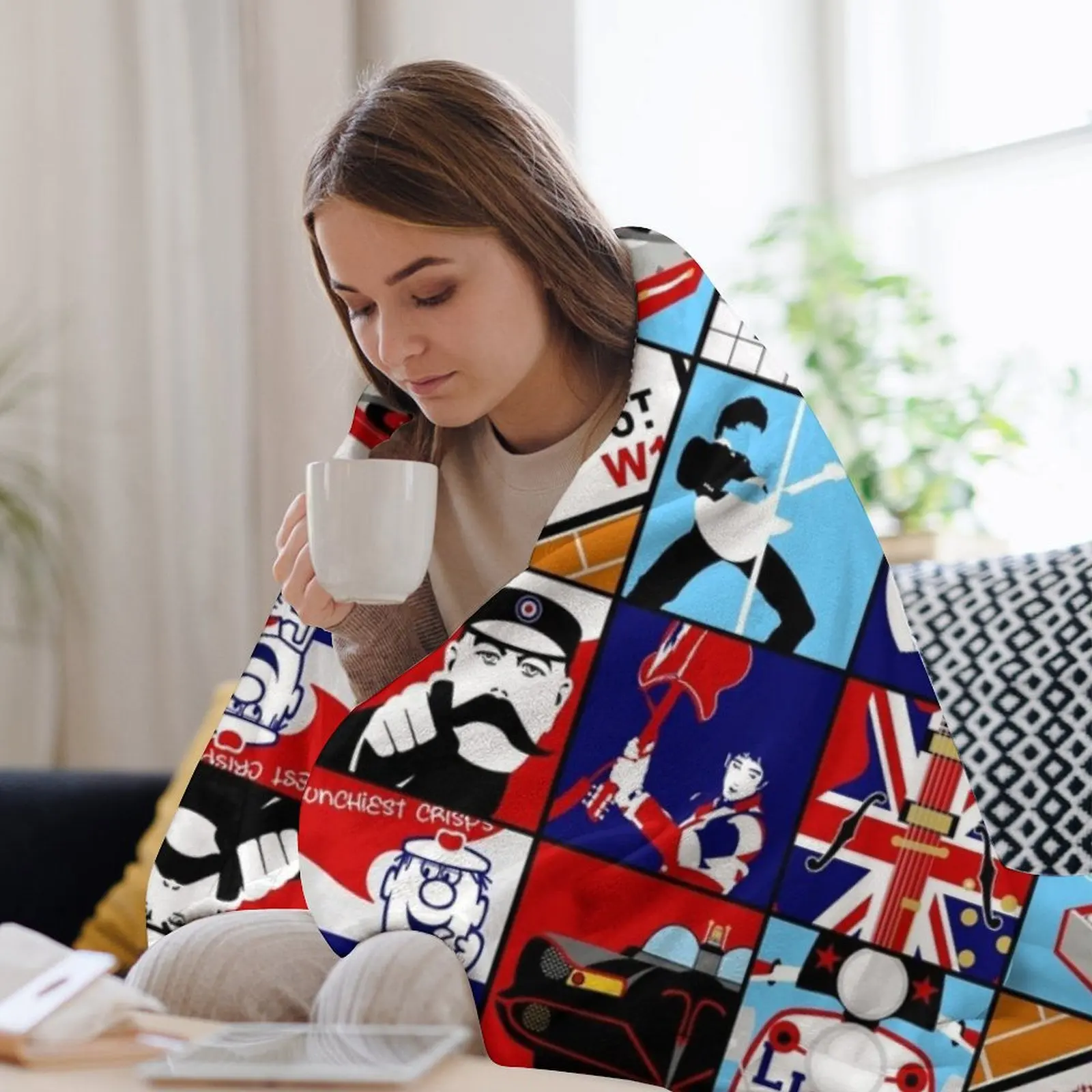 Iconic mod pop art Throw Blank - đánh giá và giá 3D Printing Icon